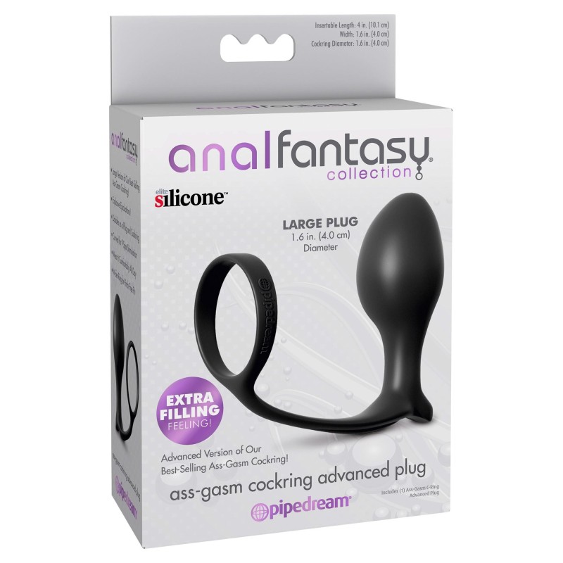 Korek analny ass gasm cock ring advanced black